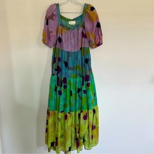 Anthropologie long floral dress, lightweight and breezy!